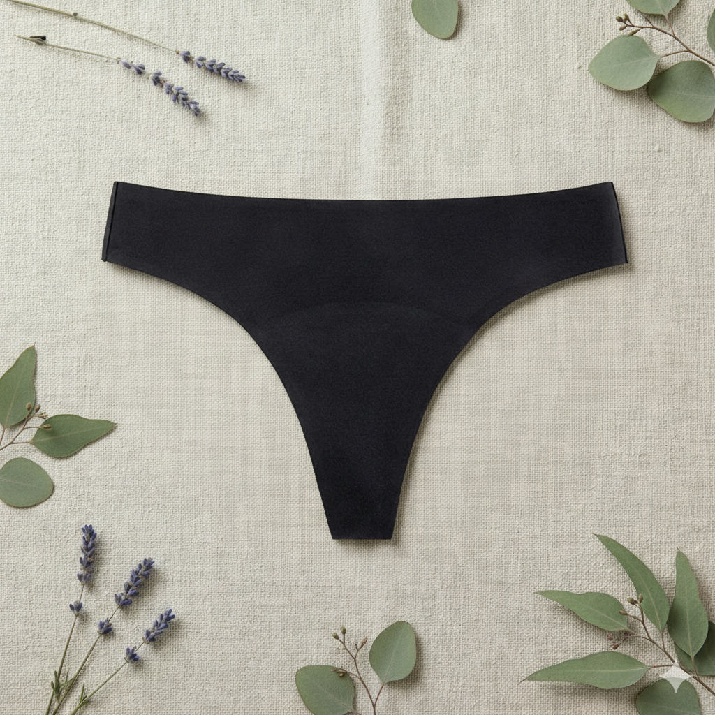 Tanga menstruelle Gaïa Noir Flux abondant Loonéa Protect Loonéa